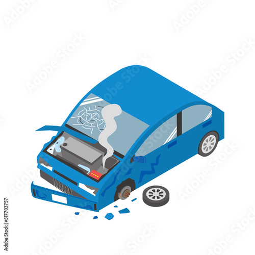 事故車のイメージイラスト