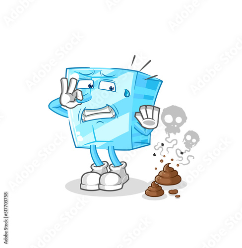 glass with stinky waste illustration. character vector