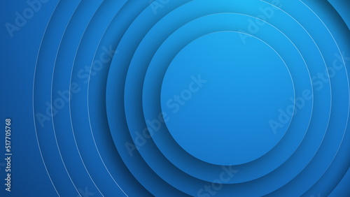 Abstract blue 3d circle with shadow shape layer background seamless loop