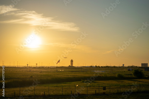 turbine at sunset