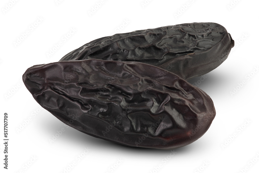 Tonka bean isolated on white background with full depth of field. Bean