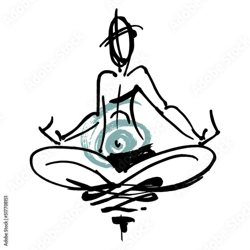 Yoga. Man in yoga pose. Health. Meditation. Concentration of attention. Practice of stillness. Human development