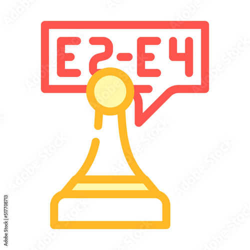 chess kids club color icon vector. chess kids club sign. isolated symbol illustration
