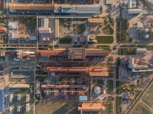 Aerial view of industrial complex
