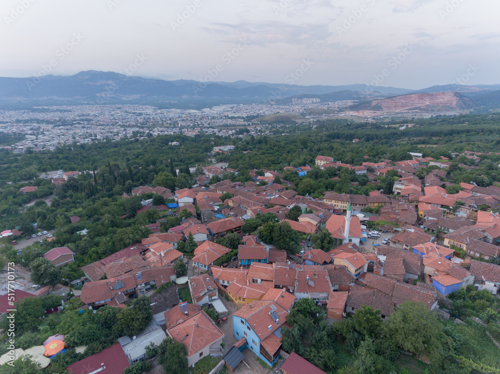Aerial view of the city of Bursa, Turkey