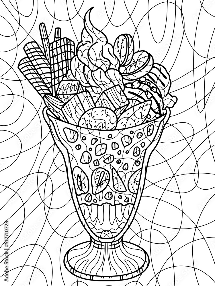 Hard Dessert Coloring Pages