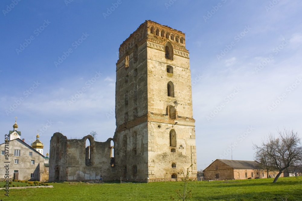 Ruins of a defensive tower in Starokonstantinov, Ukraine
