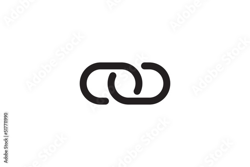 Chain link icon. Connection sign vector illustration. Linked interface design.