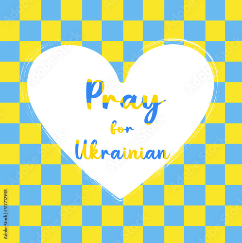 background in a blue  and yellow cell.Pray for Ukraine