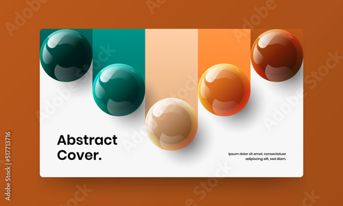 Unique 3D balls corporate identity template. Colorful presentation vector design concept. © kitka