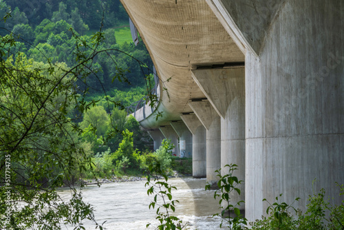 higway bridge over the river inn, tyrol, austria photo