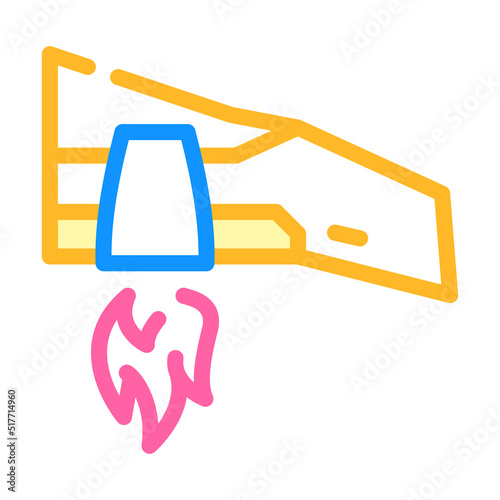 techno wing color icon vector. techno wing sign. isolated symbol illustration
