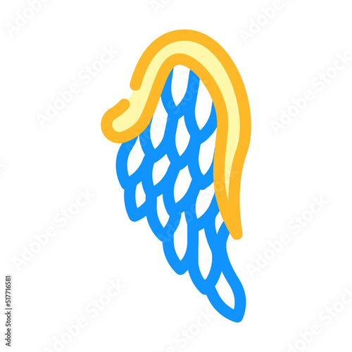 angel wing color icon vector. angel wing sign. isolated symbol illustration