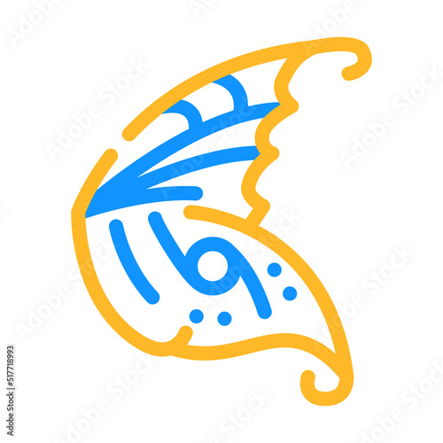 elf wing color icon vector. elf wing sign. isolated symbol illustration