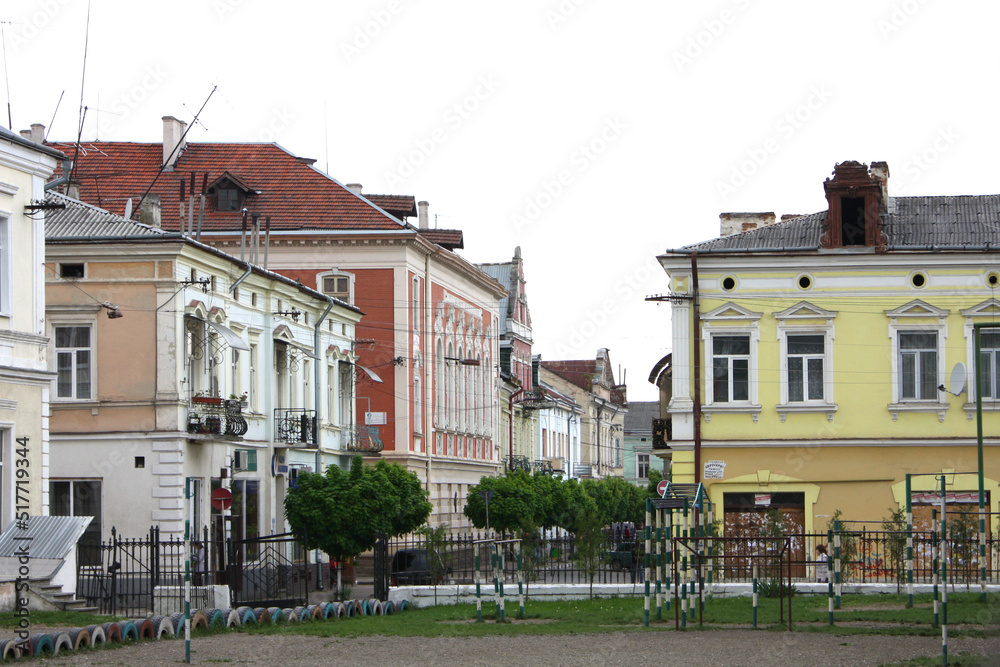 Cityscape of Stryi, Lviv region, Ukraine