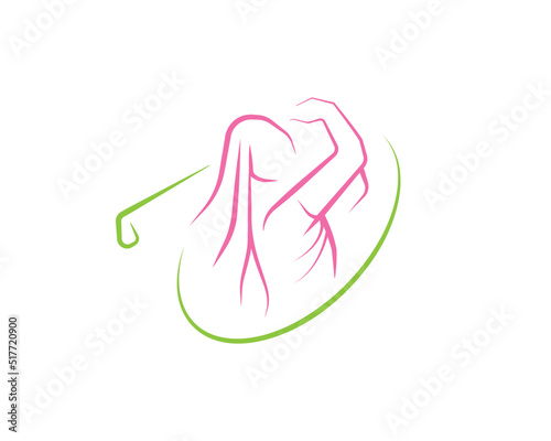 Woman golf swing