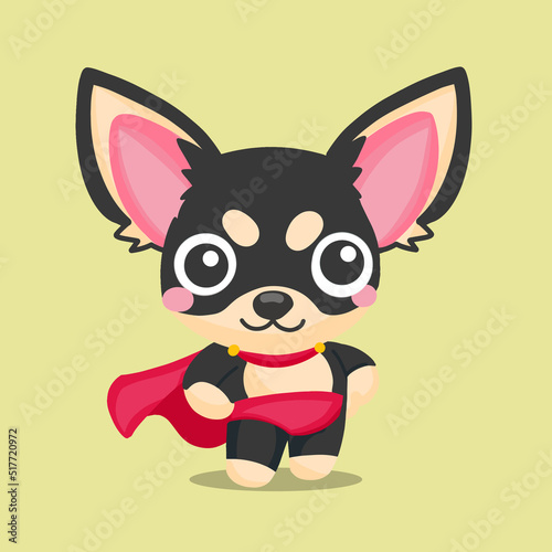 chi Wawa cute dog is superhero