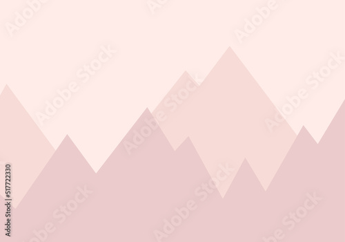 Vector hand drawn mountains. Mountain landscape. Wallpaper. For wall design, children's wallpaper, background.
