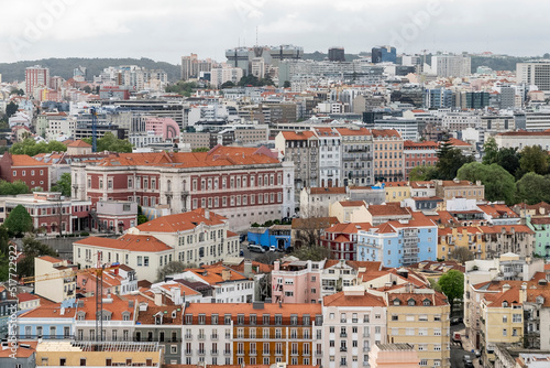 Lisboa, Portugal. April 9, 2022: Panoramic and urban landscape of neighborhoods in the city. 