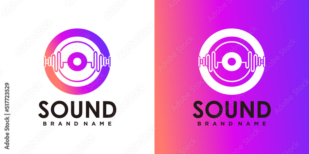 sound music logo with creative design premium vector sound music logo with creative design premium vector