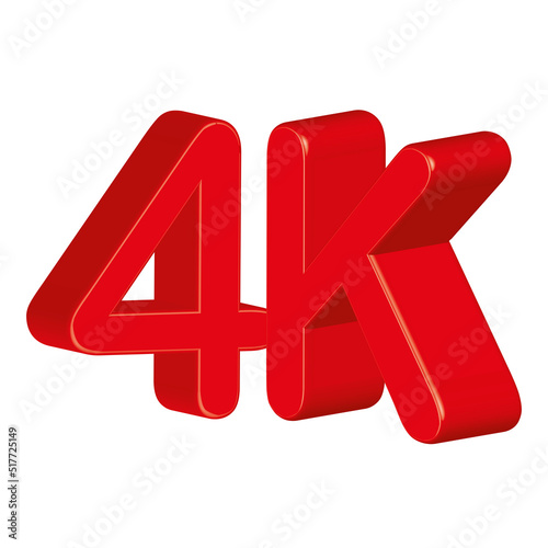 4k 3d red letters