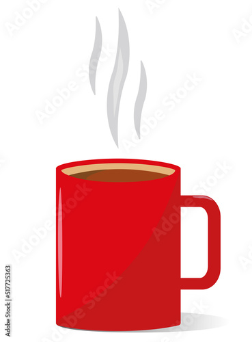 Steaming cup of hot drink