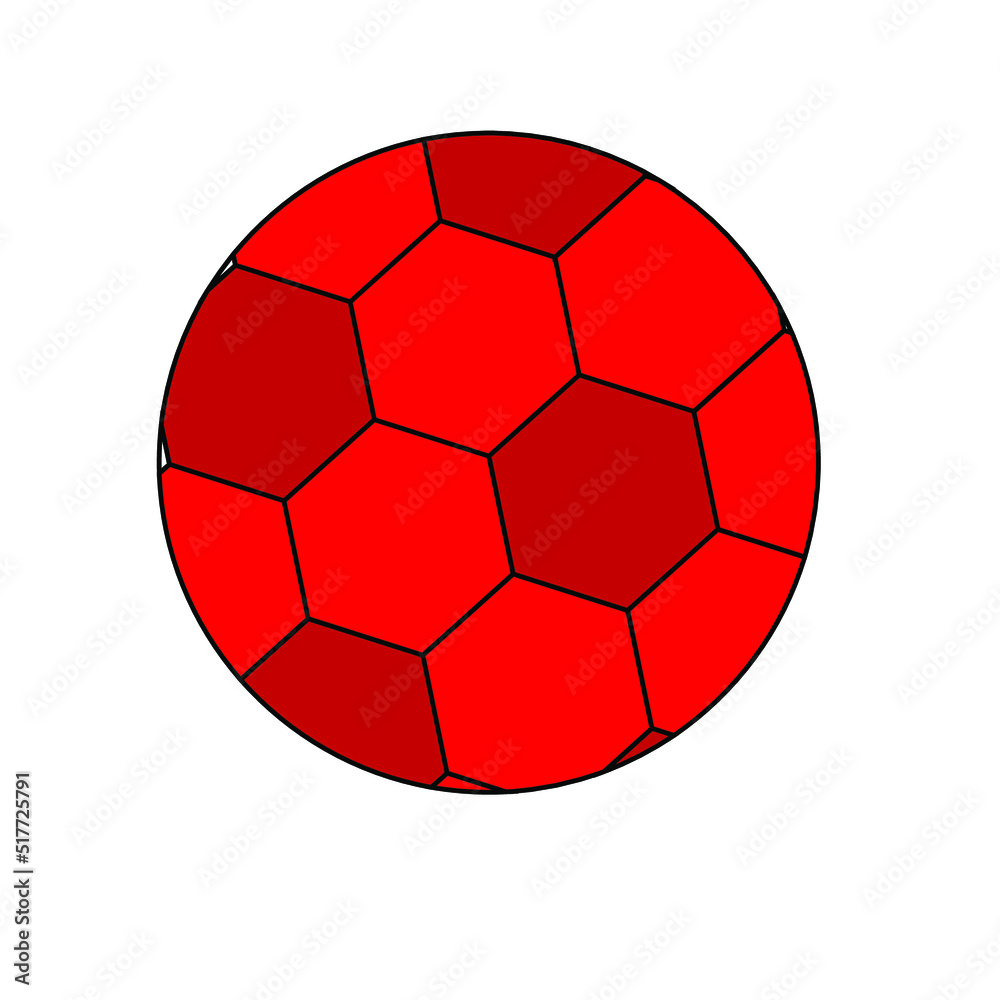 Fototapeta premium red soccer ball on white