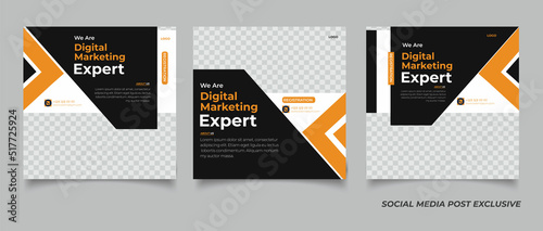 Business conference meeting social media post banner design template	