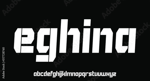 eghina ,modern and futuristic modern geometric font	
 photo