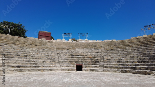 kourion roman theater in cyprus photo