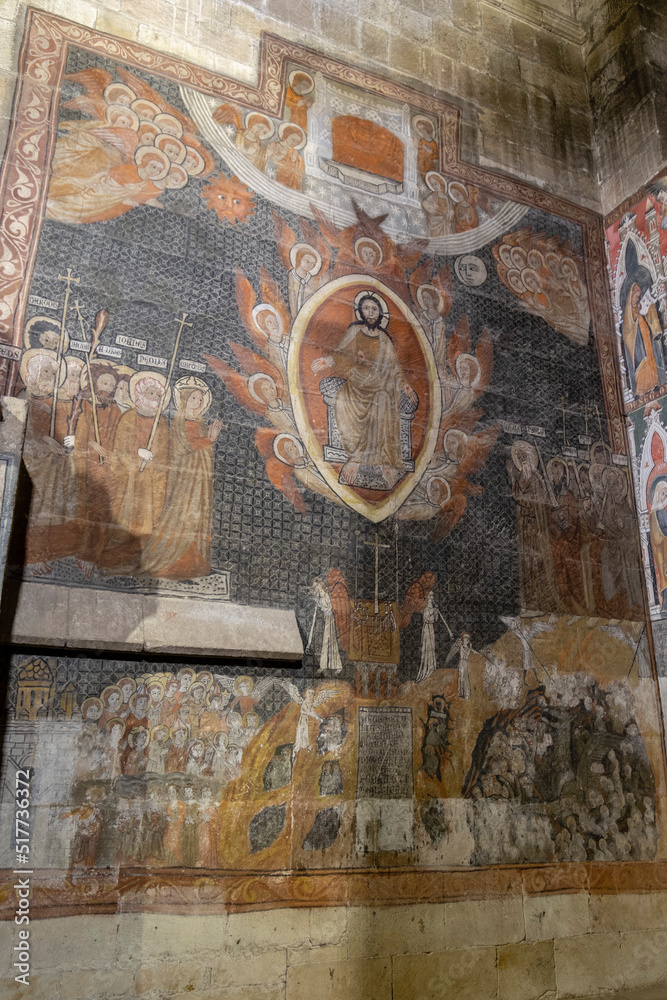 Pinturas murales en la Capilla de San Martín, Catedral de la Asunción de la Virgen, catedral vieja, Salamanca,  comunidad autónoma de Castilla y León, Spain
