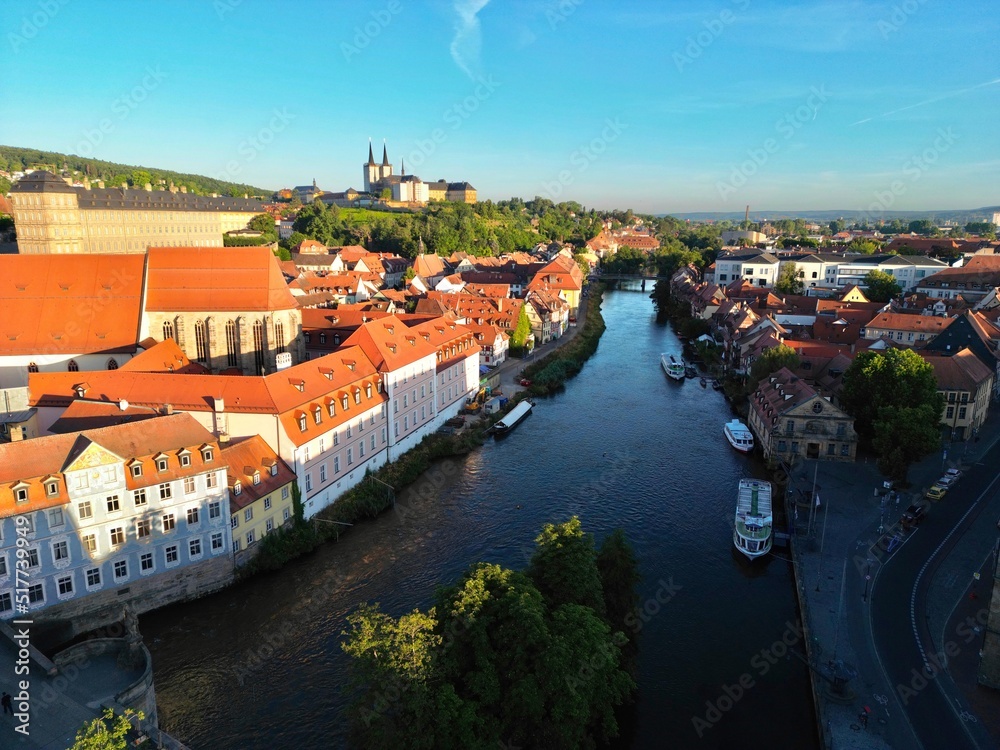Obraz premium Bamberg linker Regnitzarm, Alter Kranen