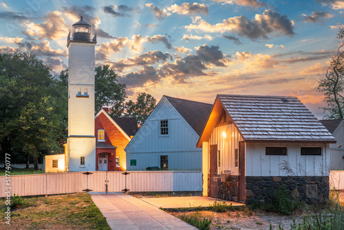 Tablou canvas Presque Isle Lighthouse in  Erie, Pennsylvania, USA