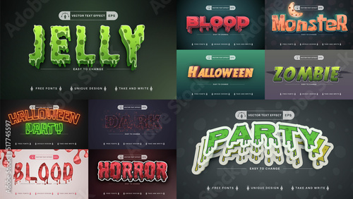 Halloween Editable Text Effects, Font Styles