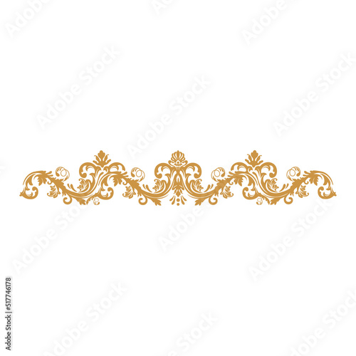 luxury gold floral label frame