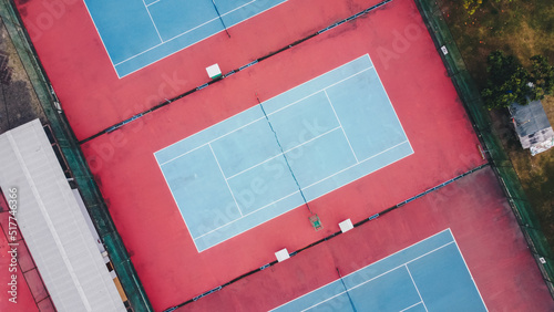 empty tennis court top view
