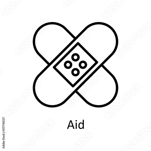 Aid vector outline Icon Design illustration. Medical Symbol on White background EPS 10 File