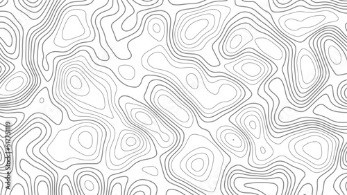 White wave paper curved reliefs abstract background, Abstract topographic contours map background. Geographic mountain relief. Abstract lines background. Contour maps. Business concept. © Aquarium