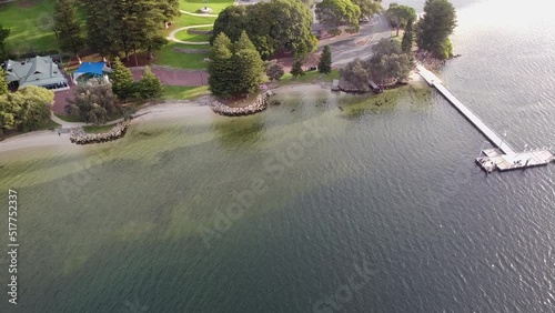 Aerial View Over Point Walter Jetty Panning Left To Reveal Golf Course photo