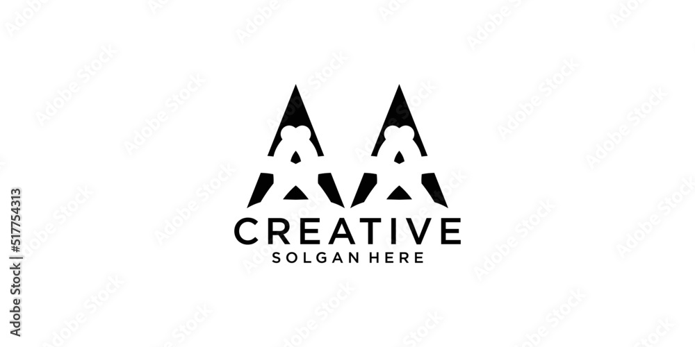 Letter A logo with creative abstract concept Premium Vector Letter A logo with creative abstract concept Premium Vector