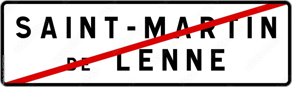 Panneau sortie ville agglomération Saint-Martin-de-Lenne / Town exit sign Saint-Martin-de-Lenne Panneau sortie ville agglomération Saint-Martin-de-Lenne / Town exit sign Saint-Martin-de-Lenne