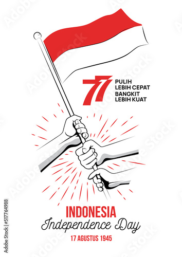 Indonesian Independence Day vector illustration photo