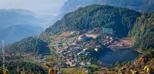 Nainital Lake Top Down View photo