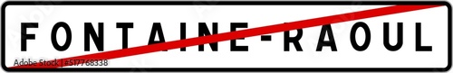 Φωτογραφία Panneau sortie ville agglomération Fontaine-Raoul / Town exit sign Fontaine-Raou
