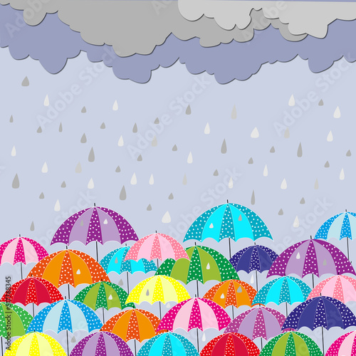 Fondo con paraguas de colores 2.