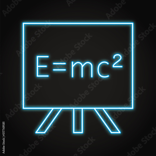 Physics energy formula neon icon