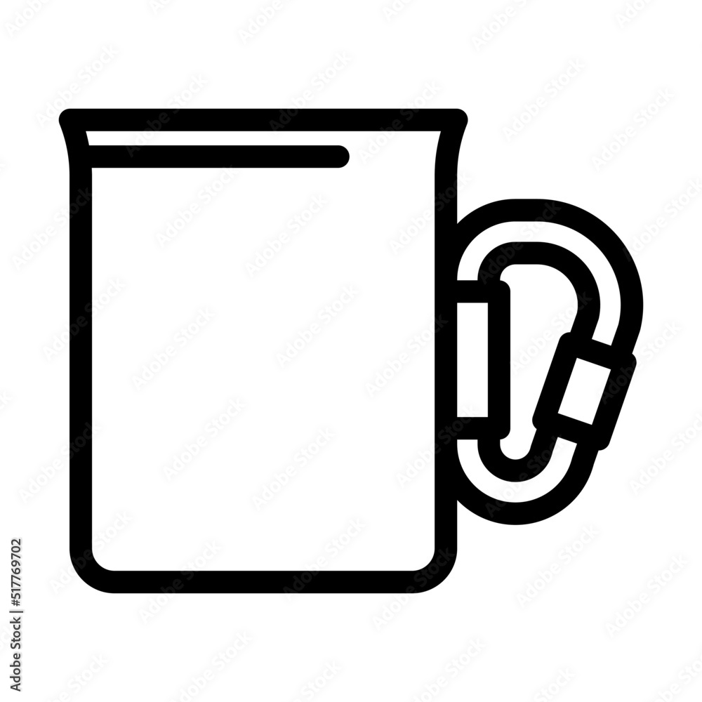 tourist cup line icon vector. tourist cup sign. isolated contour symbol black illustration tourist cup line icon vector. tourist cup sign. isolated contour symbol black illustration