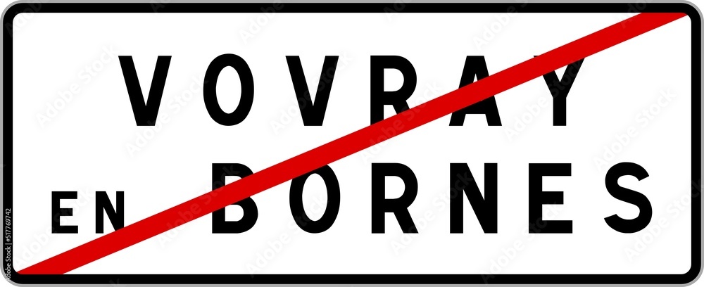 Panneau sortie ville agglomération Vovray-en-Bornes / Town exit sign Vovray-en-Bornes Panneau sortie ville agglomération Vovray-en-Bornes / Town exit sign Vovray-en-Bornes