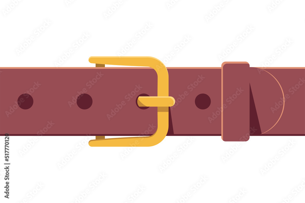 Leather belt vector cartoon illustration isolated on a white background ...