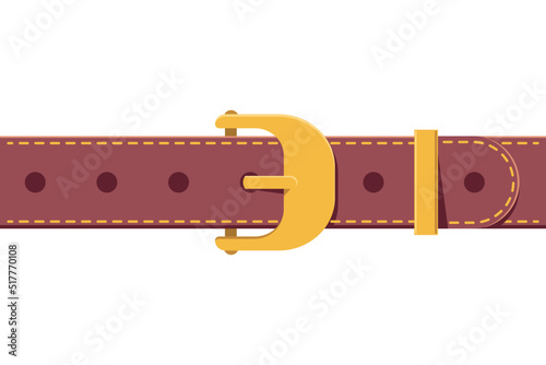 Vintage belt vector cartoon illustration isolated on a white background.